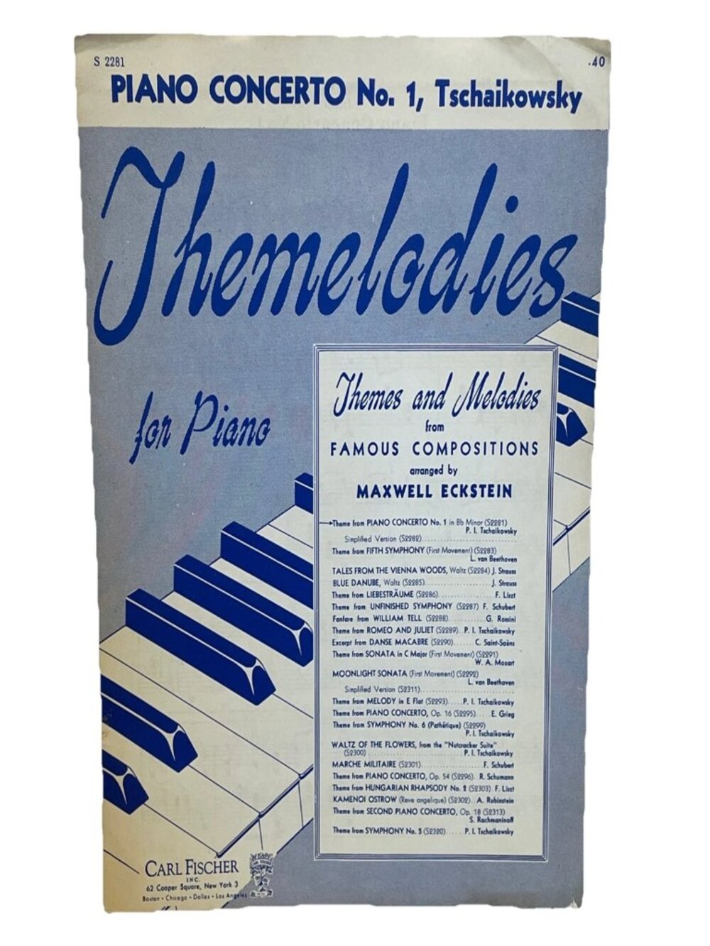 Tchaikovsky Piano Concerto No 1 Theme Sheet Music Maxwell Eckstein Carl Fischer